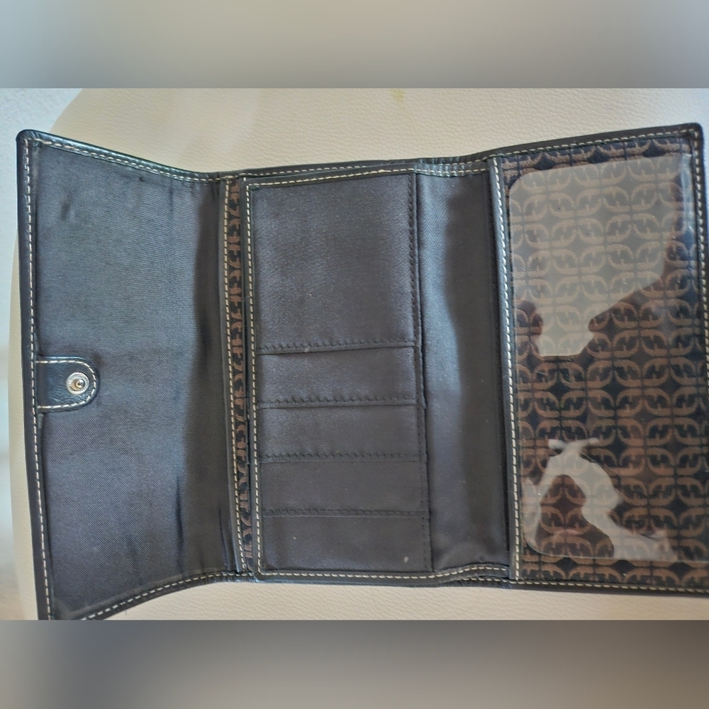 Fossil Brown Multi-Strip Patterned Wallet - Picture 9 of 12
